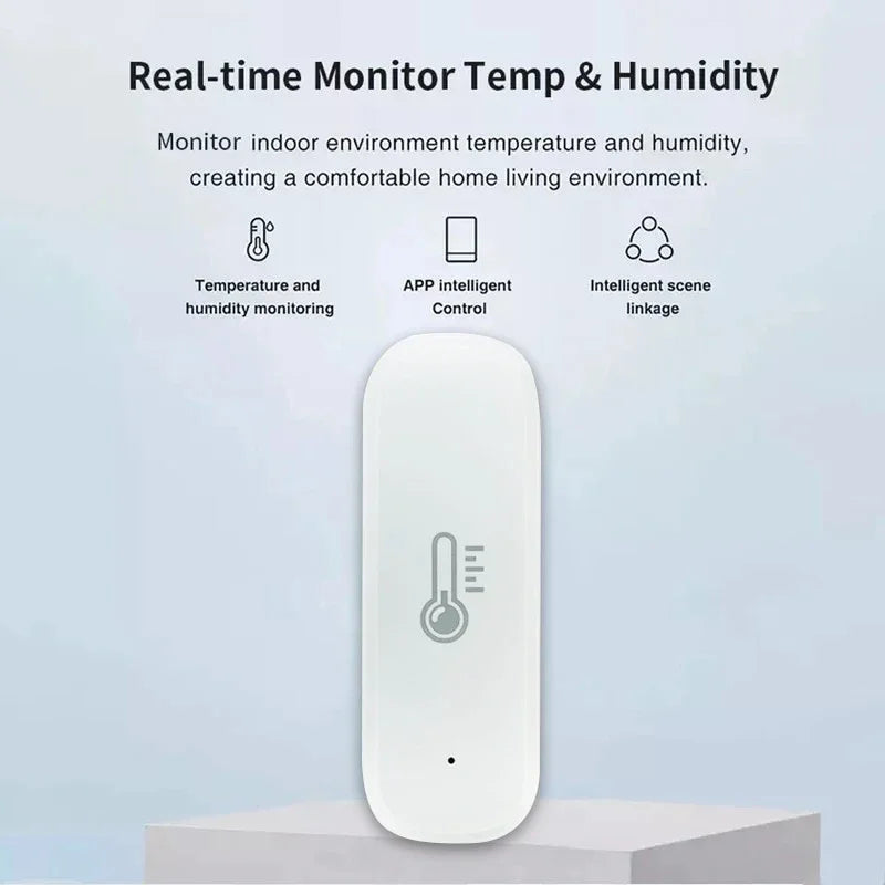 Tuya WiFi Temperature and Humidity Sensor Indoor Smart Thermometer Monitor For Alexa Google Home Voice APP Remote Control