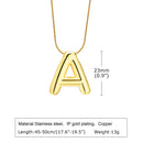 Bubble Balloon Initial Necklaces for Women Girls ,Dainty Alphabet Pendant Gold Plated Puffy Name Personalized Jewelry Gift