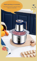 Multifunctional Kitchen Electric Chopper 5L EU Large Capacity Stainless Steel Meat Grinder Food Processing Machine