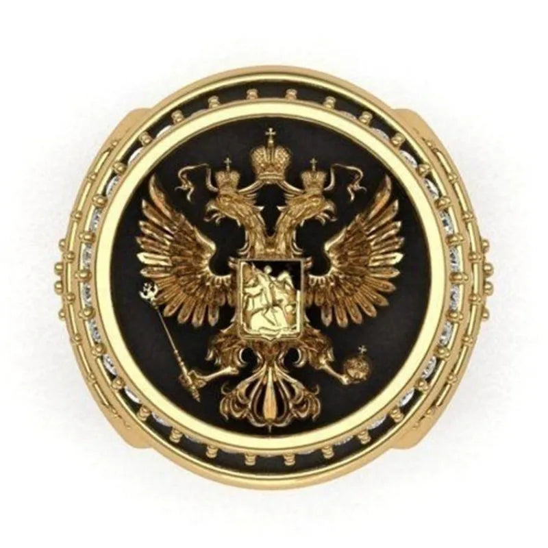 Hot-selling retro eagle with zircon ring creative fashion single item men's accessories