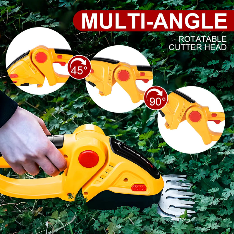 NEWBENY 2 IN 1 Electric Hedge Trimmer Handheld Cordless Lawn Mower Pruning Scissors Garden Power Tool For Makita Battery Pin