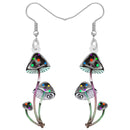 WEVENI Acrylic Cute Mushroom Earrings For Women Girls Drop Dangle Plants Jewelry Charms Spring Summer Gifts Accessories