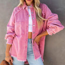 Neue 2025 Herbst Frühling Damen Unifarbenes Hemd Bluse Retro Denim Locker Koreanisch Weibliche Knöpfe Oberteile Vintage Lässige Langarmblusen