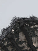 The Lace Hour | Strapless Lace-Panel Sheath Mini Dress