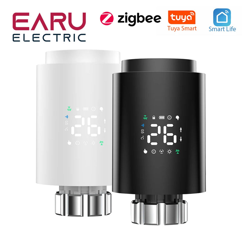 Tuya Smart ZigBee Radiator Actuator TRV Programmable Thermostatic Radiator Valve App Remote Temperature Controller Support Alexa