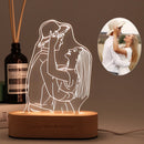 Personalisiertes Geschenk Foto 3D Lampe Maßgeschneidert Hochzeitstag Valentinstag Geschenk Nachtlicht Bild Text Gravur Geschenk