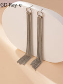 Statement Long Chain Tassels Earrings for Women Wedding Party 2023 Vintage Designer Dangle Earring Fashion Jewelry