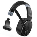 Mpow E65 2 in 1 Wireless Headphones Bluetooth 5.3 Dual/Single Office Headset with Microphone&Mute Switch 35H for Trucker Driver