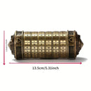 Leonardo Da Vinci Code Toys Metal Cryptex Locks Wedding Gifts Valentine's Day Gift Letter Rings Password Escape Chamber Props
