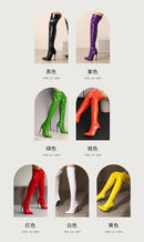 Autumn and Winter New Style Fashion High-heeled Women's Long Boots Sharp Toe Sexy Party Over The Knee Boots High 12cm Size 35-48
