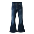 Vintage Hosen für Herren High Waist Jeans Bootcut Schlaghose Herren Flare Wash Denim Cargo Pants Punk Lange Leichte Tasche Herrenhose