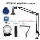 Yizhan 4K 48MP HDMI VGA USB Industrial Video Microscope For PCB Soldering 1080P HD Digital Camera 1-150X Zoom C Mount Lens 2K