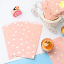 12 Stück Papiertüten Süße Gastgeschenke Weiß Violett Kraftfolie Herz Geschenktasche Geburtstag Hochzeit Bonbontüte Kekstüten Goldprägung Aufkleber