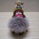 Sleeping Baby Keychain Cute Soft Fluffy Plush Doll Key Ring Women Girl Bags Pendant Backpack Accessories Gifts