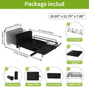Dish Drainer Rack - Extendable Dish Drainer, Multifunctional Anti-Rust Dish Rack for Kitchen Counter, with Cutlery & Cup Holders