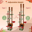 The Summit Tower | Floor-to-Ceiling Wooden Cat Tree with Hammock & Scratching Posts