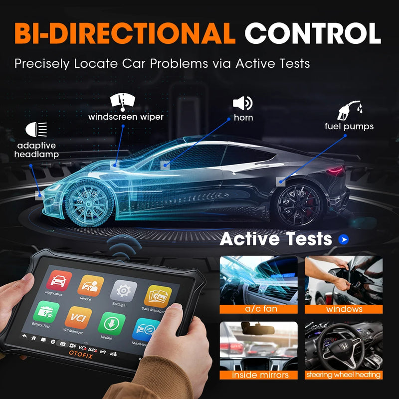 OTOFIX D1 Diagnostic Tool Bi-directional Control OE-level OBD2 All System Bluetooth Scanner Automotive Tool 2 Years Free Update