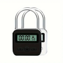 HEE RAK Timer-Vorhängeschloss LCD HD Hintergrundbeleuchtung Zinklegierung 99 Stunden maximale Zeit Super langer Standby Anti-Sucht elektronisches Schloss
