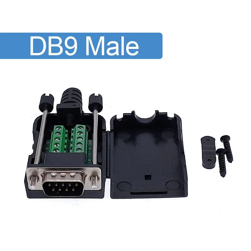 DB9 serial COM RS232 transfer-free Male Female Signals terminals connector D sub 9Pin hole