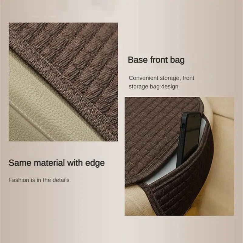 Car Seat Cover Front/ Rear/ Full Set Choose Car Seat Protector Cushion Linen Fabric Car Accessories Universal Size Anti-slip