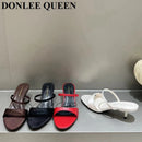 The 'Soleil' Square-Toe Silk Sandals