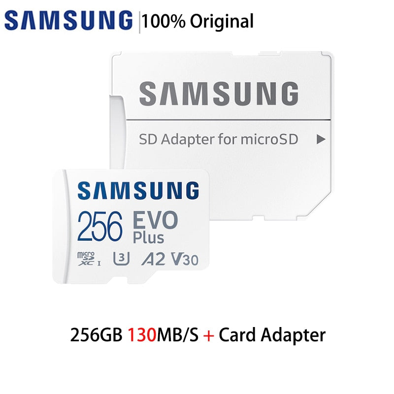 Original SAMSUNG EVO Plus Memory Card 64GB 128GB 32GB 256GB 512GB Micro SD card Class10 TF Card C10
