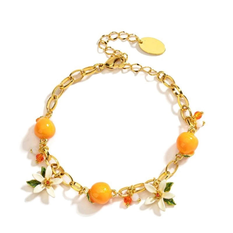 R2LE Trendy Orange Bracelet Jewelry Accessory for Fashionable Individuals Wear