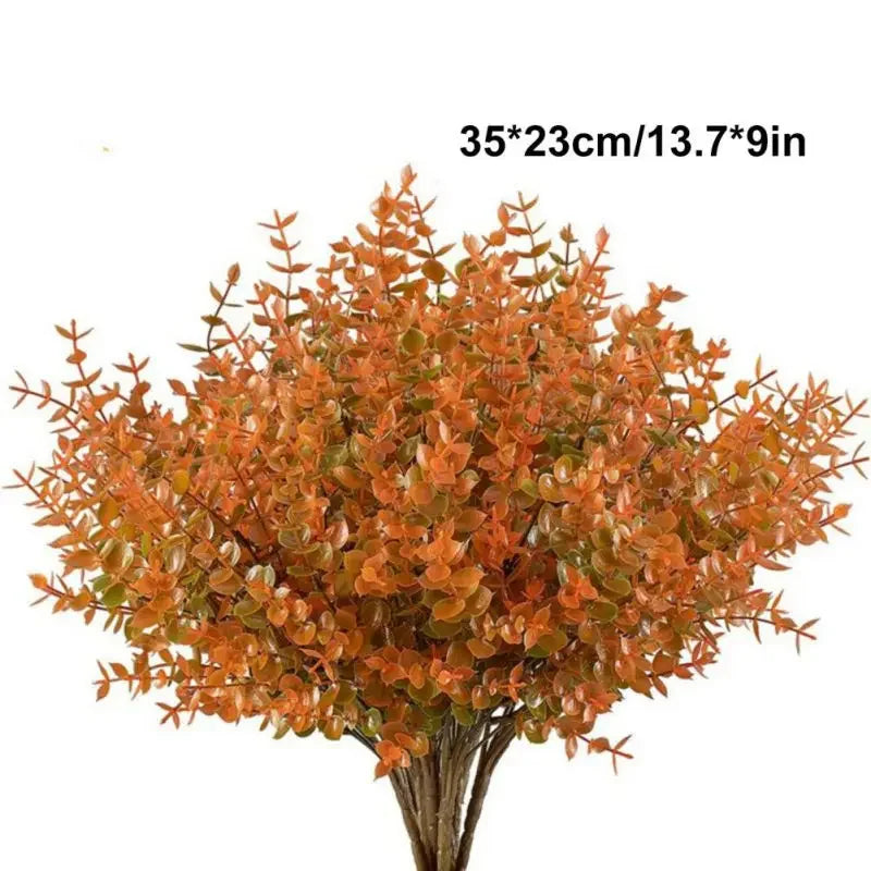 Fall Decoration Artificial Plants Eucalyptus Green Leaves Fake Flower Plant Bouquet for Home Garden Party Decoration