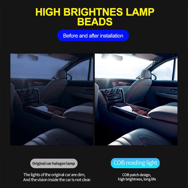 Acrylic Shell 12-24V Car Reading LED Night Strip Light Interior Light Ceiling Lamp for Van Lorry Truck Camper Boat With Switch