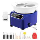 SucceBuy Töpferscheibe 28 cm Töpfermaschine 450W elektrische Töpferscheibe für Töpfern Direktantrieb Keramikscheibe für DIY Kunsthandwerk Blau