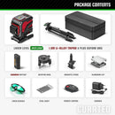 YEVOLT YVGLL4XS12T Series Green Laser Level 3-Plane 12-Line Self-leveling 360 3D Horizontal & Vertical Power Measuring Tools