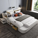 Queen Size Storage Double Bed Aesthetic Nordic Master Modern King Double Bed Multifunctional Smart Cama Casal Room Furniture