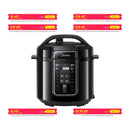Midea Quick Electric pressure cooker 9-in-1 12 Predefined Programs Instant Stainless Steel Multicooker, Anti-stick Pot, 6L, Black