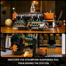 Creative Expert Modular Buildings MOC 85007 Steampunk Railway Station Model 2788PCS Building Blocks Brick Puzzle Toys Kids Gift