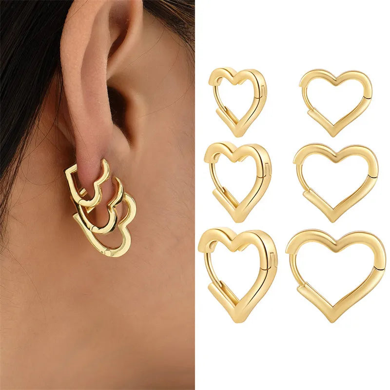 6Pcs Stainless Steel Mini Hoop Earrings Set for Women Shiny Rhinestone Zirconia Huggie Circle Punk Earrings Party Jewelry Gifts