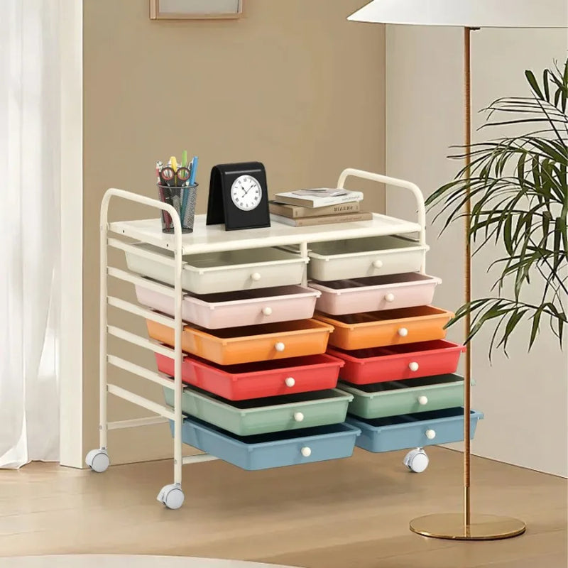 12 Drawers Rolling Storage Cart for Home and Office