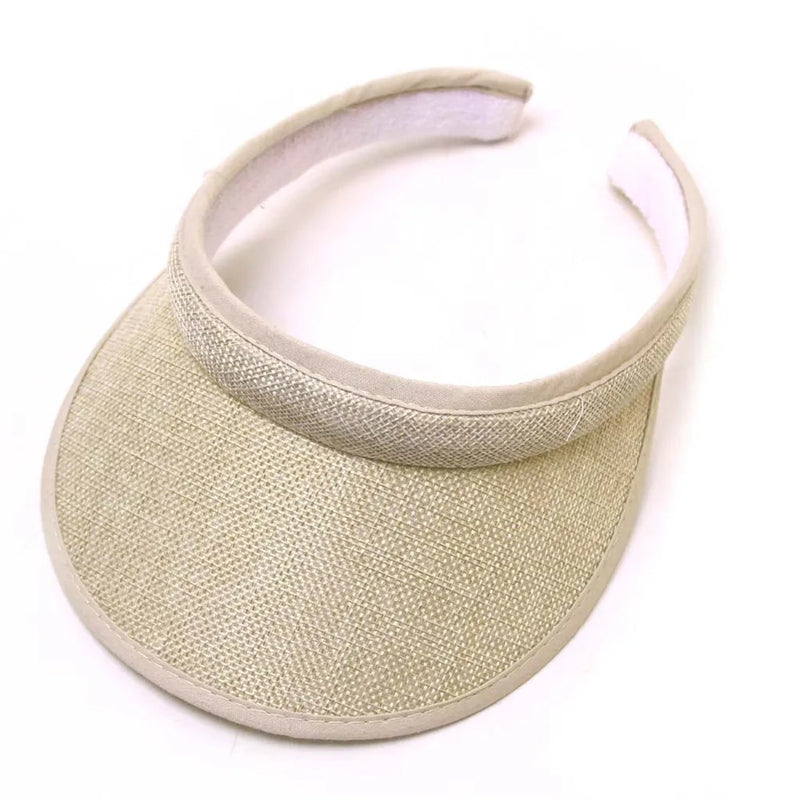 Wide Brim Foldable Beach Hat Portable UV Protection Adjustable Sport Cap Roll-up Summer Casual Straw Cap UV Protective Sun Visor