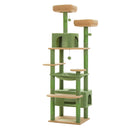 Sturdy Multi-Level Cat Tree Tower with Natural Sisal Scratching Posts,Cozy Hammock&Condo, Large Top Perch, and Fun Dangling Ball