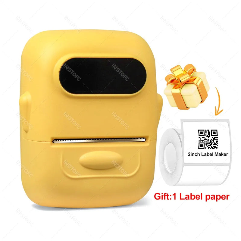 Wireless Label Printer P50 Inkless Bluetooth Thermal Label Maker Adhesive Label Sticker Machine DIY Pattern Barcode QR Code Tape