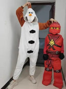New Disney Cosplay Costume Frozen Olaf Snowman Pajamas Adult Children Jumpsuit Party Dress Fleece Cartoon Sleepwear Gifts Toys