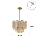 The Amber Orbit | Tiered Glass Chandelier with E14 Sockets
