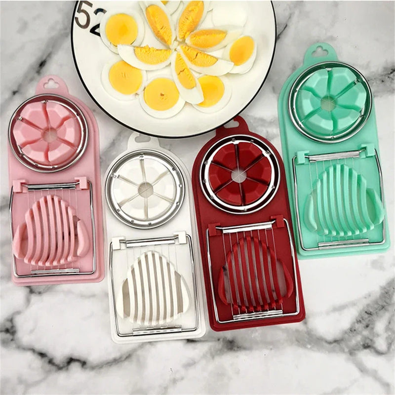 Multifunctional Egg Cutter Stainless Steel Egg Slicer Sectioner Cutter Mold Egg Splitter Cut Egg Device Kitchen Gadgets