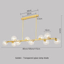 SANDYHA Modern Simple Bubble Ball Long Strip Chandeliers Minimalist Creative Hanging Lights Magic Bean Iron Art Restaurant Lamp
