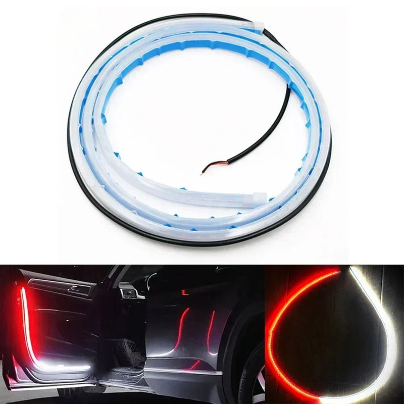 1pcs Car Door Opening Warning Flash Led Welcome Light Parking Safety Strobe Signal Lamp Waterproof Auto Decorative Ambient Bulb