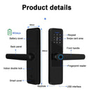 Wifi Smart Door Lock with Handle Keyless Entry Fingerprint Digital Lock Free App Remote Control Door 35-120mm