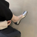 New Square Toe Comfortable Casual and Versatile Spring and Summer Flat Shoes Elegant and Fashionable Retro Women's Shoes