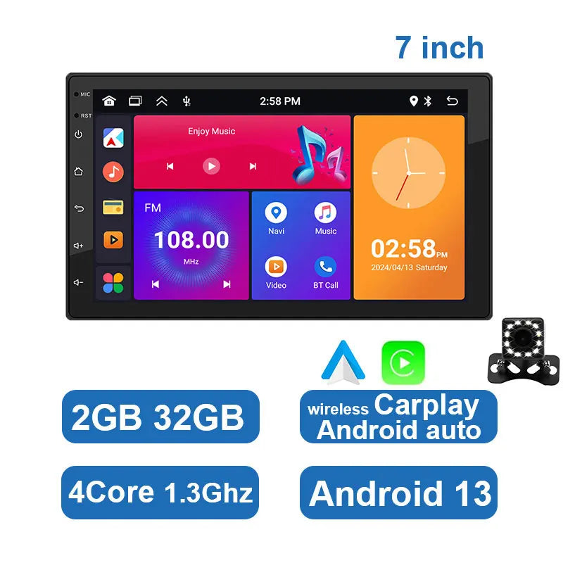 ESSGOO 7 9 10" Car Radio Android Auto Carplay Car Stereo Multimedia Player Universal WIFI GPS Autoradio Car Intelligent Systems