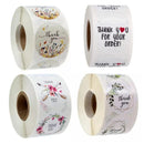 500pcs 1inch Thank You Stickers For Envelope Sealing Labels Stationery Supplies Handmade Wedding Party Gift Decoration Sticker