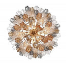 The Amber Orbit | Tiered Glass Chandelier with E14 Sockets