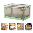 Foldable Storage Box Transparent Large Capacity Organizer with Wheels for Wardrobe Clothes Toys Books Sundries Home Storage Box